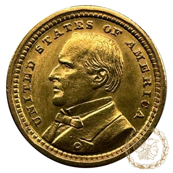 Золота монета 1 долар 1903 рік, США. 100-річчя - придбання Луїзіани. Вільям Мак-Кінлі