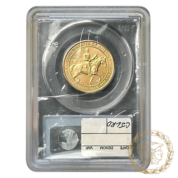 Золота монета 10 доларів 2008 рік, США.  Ендрю Джексон  в слабі MS 70