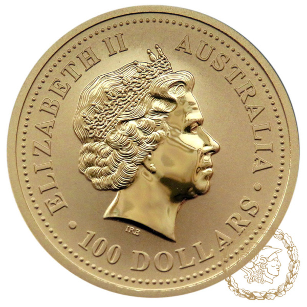 Золота монета 100 доларів 2004 рік, Австралія. Рік Мавпи.
