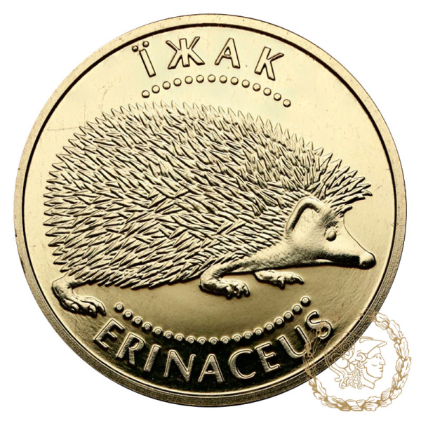 Золота монета 2 гривні 2006 рік, Україна. Їжак