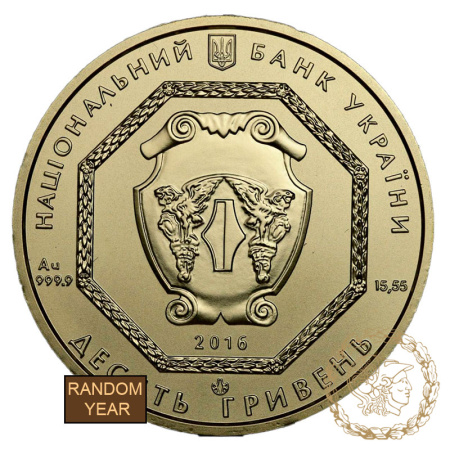 Золота монета 10 гривень зразка 2011 року, Україна. Архістратиг Михаїл 