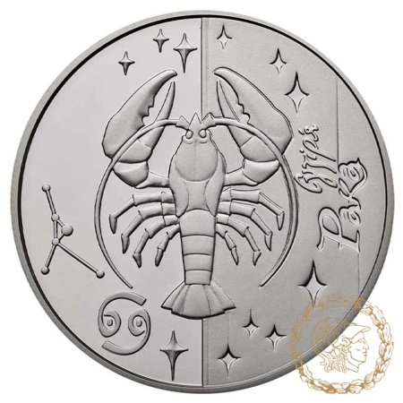 Срібна монета 5 гривень 2008 рік, Україна. Рак