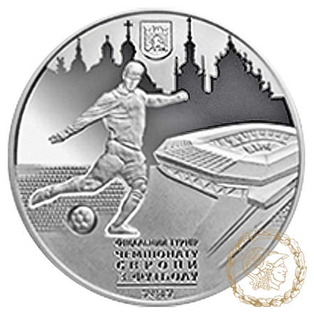 Срібна монета 10 гривень 2011 рік, Україна. Фінальний турнір чемпіонату Європи з футболу 2012. Місто Львів 