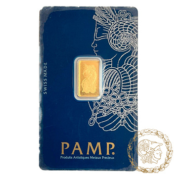 Золотий злиток 2,5 грам PAMP