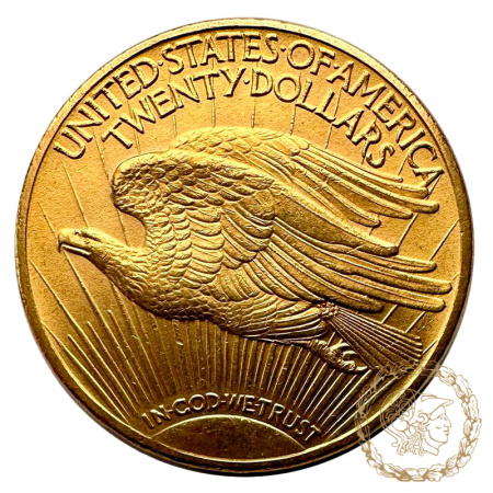 Золота монета 20 доларів 1915 рік, США. Подвійний орел