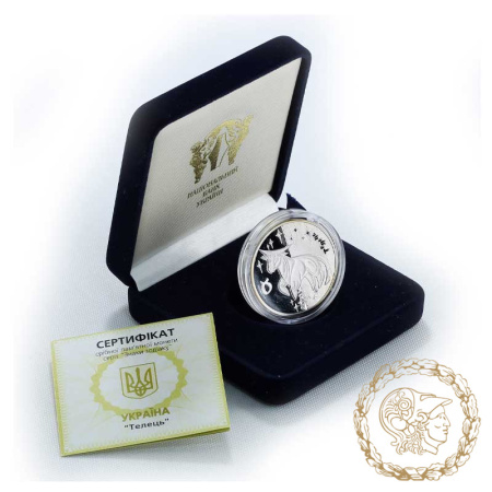 Срібна монета 5 гривень 2006 рік, Україна. Телець