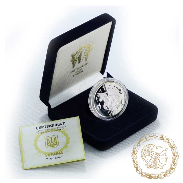 Срібна монета 5 гривень 2006 рік, Україна. Телець