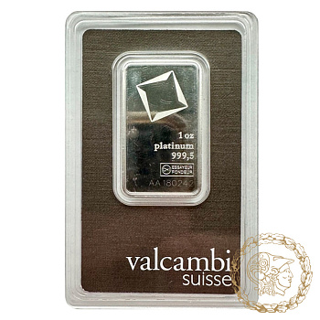 Платиновий злиток 1 oz VALCAMBI suisse
