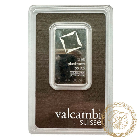 Платиновий злиток 1 oz VALCAMBI suisse