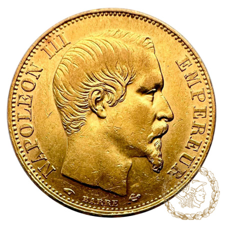 Золота монета 20 франків 1858 рік, Франція. Імператор Наполеон III