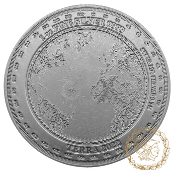 Срібна монета 5 доларів 2022 Токелау 999 1 Oz Terra