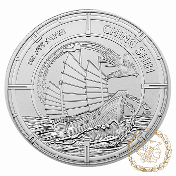 Срібна монета 2 долари 2021 Соломонові острови 999 1 Oz Чжен Ши
