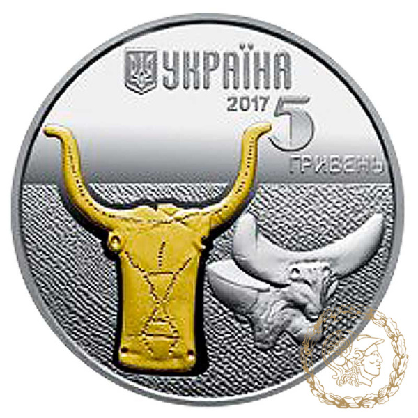 Срібна монета 5 гривень 2017 рік, Україна. Тур