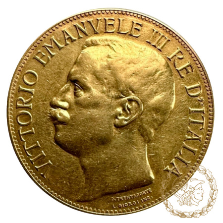 Золота монета 50 лір 1911 рік, Італія. 50-та річниця Королівства