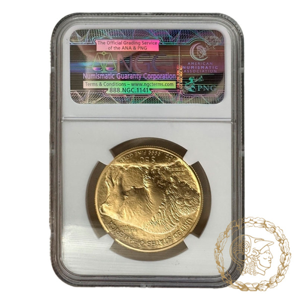 Золота монета 50 доларів 2013 рік, США. Американский бизон в слабі MS 69