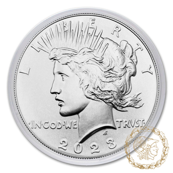 Срібна монета 1 долар 2023 рік, США. Peace Silver Dollar 2023