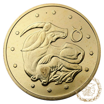 Золота монета 2 гривні 2006 рік, Україна. Телець
