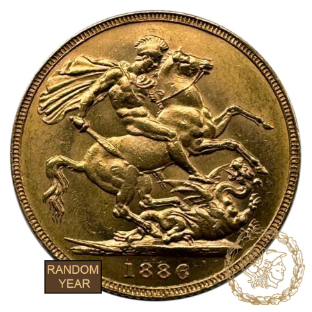 Золота монета 1фунт Соверен, Великобританія. Королева Вікторія