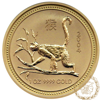Золота монета 100 доларів 2004 рік, Австралія. Рік Мавпи.