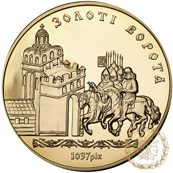 Золота монета 100 гривень 2004 рік, Україна. Золотi ворота