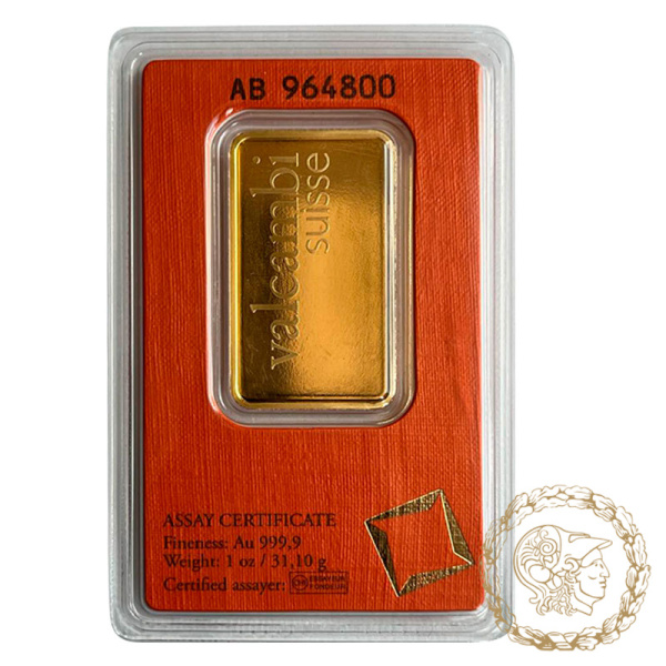 Золотий злиток 1 oz (31,1 грам) valcambi suisse