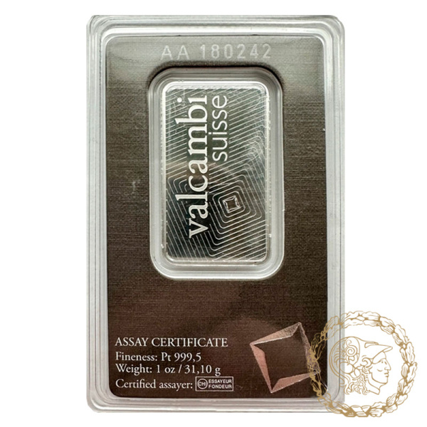Платиновий злиток 1 oz VALCAMBI suisse