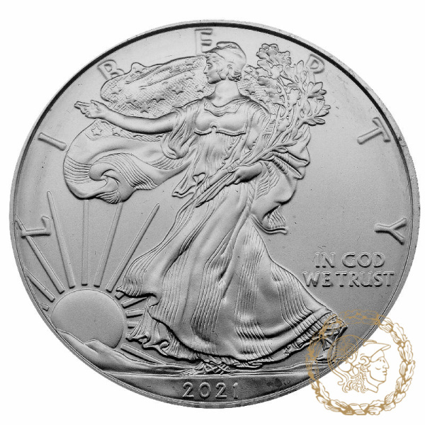 Набір двох монет 1 долар 2021 США 999 1 Oz Американський срібний орел