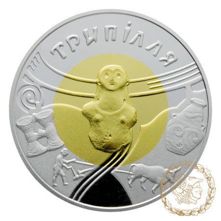 Біметалева монета 20 гривень 2000 рік, Україна. Трипілля