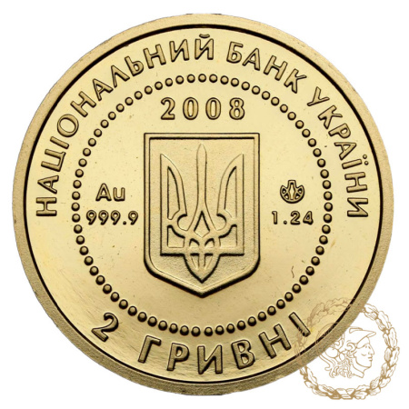 Золота монета 2 гривні 2008 рік, Україна. Скіфське золото (богиня Апі)
